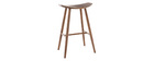 Tabouret de bar design noyer 72 cm DEMORY