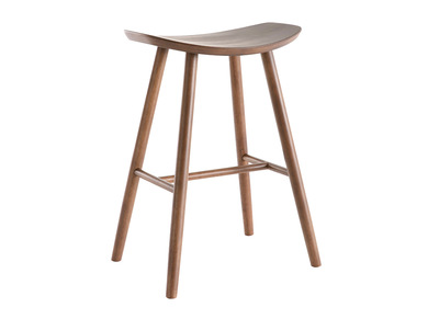 Tabouret de bar design noyer H65 cm DEMORY
