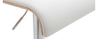 Tabouret de bar design réglable blanc et bois clair (lot de 2) DELICACY