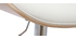 Tabouret de bar design réglable blanc et bois clair CLASH