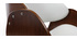 Tabouret de bar design réglable blanc et bois foncé BENT