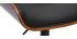 Tabouret de bar design réglable noir et bois foncé BASILE