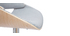 Tabouret de bar design réglable tissu gris et bois clair CLASH