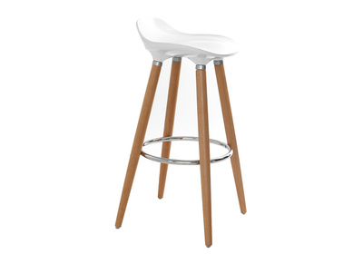 Tabouret de bar design scandinave blanc GILDA