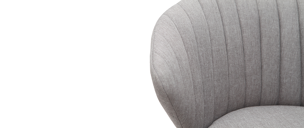 Tabouret de bar design tissu gris 65 cm DALLY