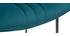 Tabouret de bar en velours bleu pétrole et métal H65 cm GOTHAM