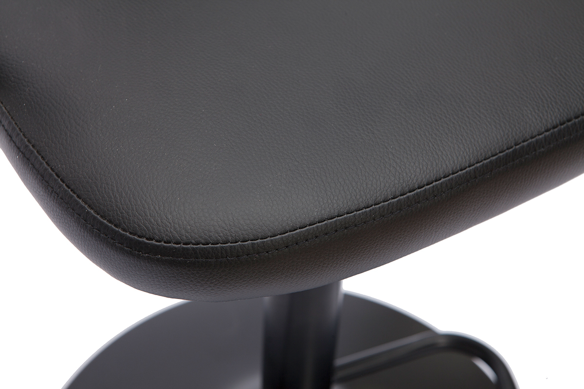 Tabouret de bar industriel noir r�glable pivotant 360� BECKETT