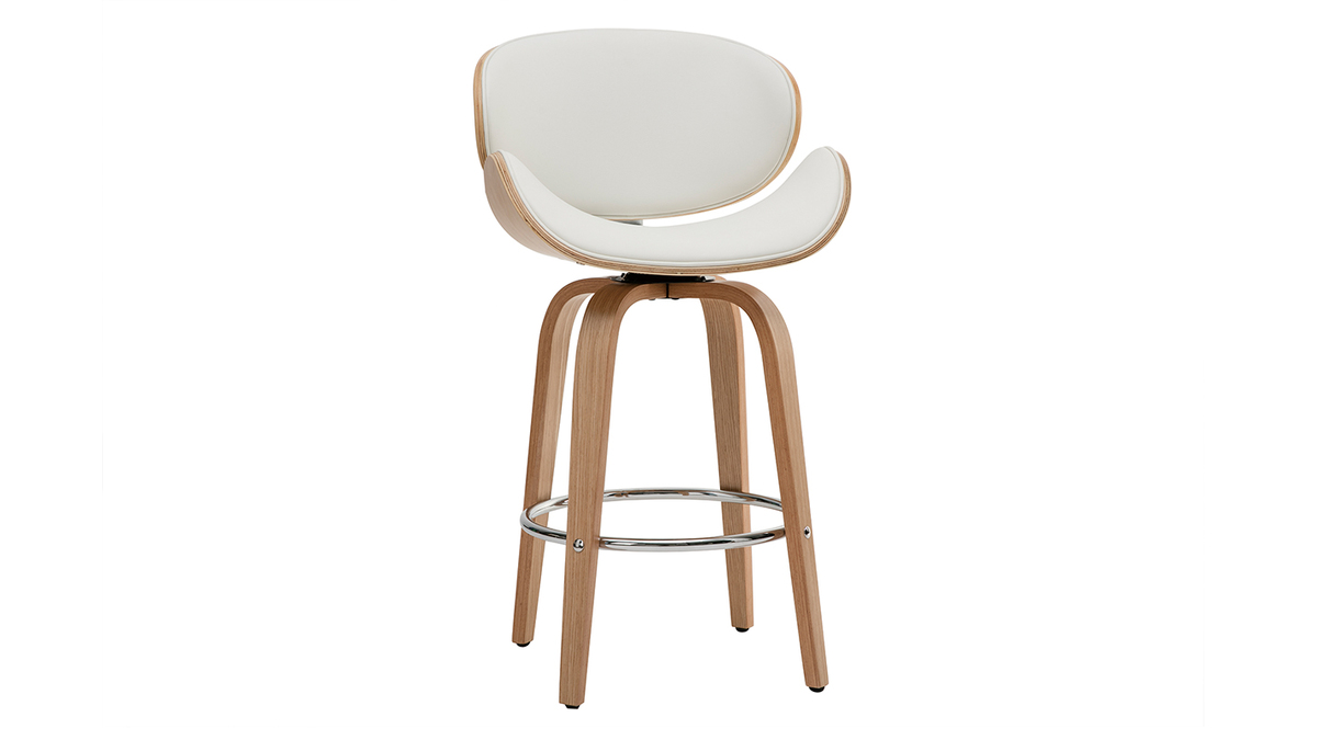 Tabouret de Bar Rond et Pivotant avec Repose-pieds Hauteur Réglable Base Non Marquante Tabouret à Hauteur de Comptoir Argent Tabouret de Bar Rond et Pivotant avec Repose-pieds Hauteur Réglable Base Non Marquante Tabouret à Hauteur de Comptoir Argent
