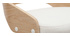Tabouret de bar réglable design bois clair et polyuréthane blanc MANO