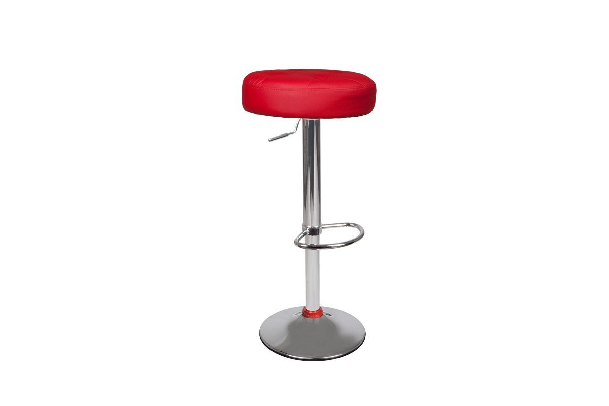 Tabouret de bar rouge Pluton