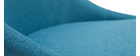 Tabouret de bar scandinave bleu canard et bois clair 65 cm DALIA
