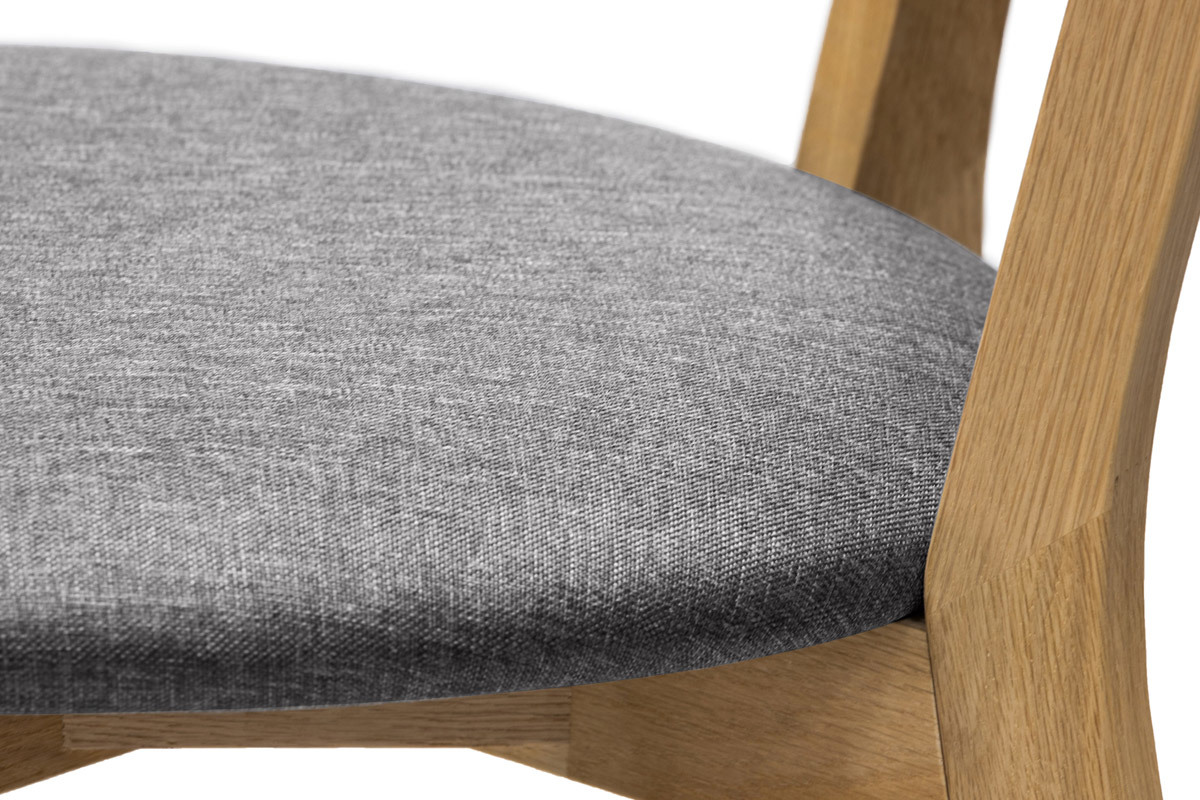 Tabouret de bar vintage bois clair et gris H65 cm DOVE