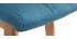 Tabourets de bar bois et bleu canard H65 cm (lot de 2) KLARIS
