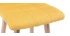 Tabourets de bar bois et jaune H65 cm (lot de 2) KLARIS