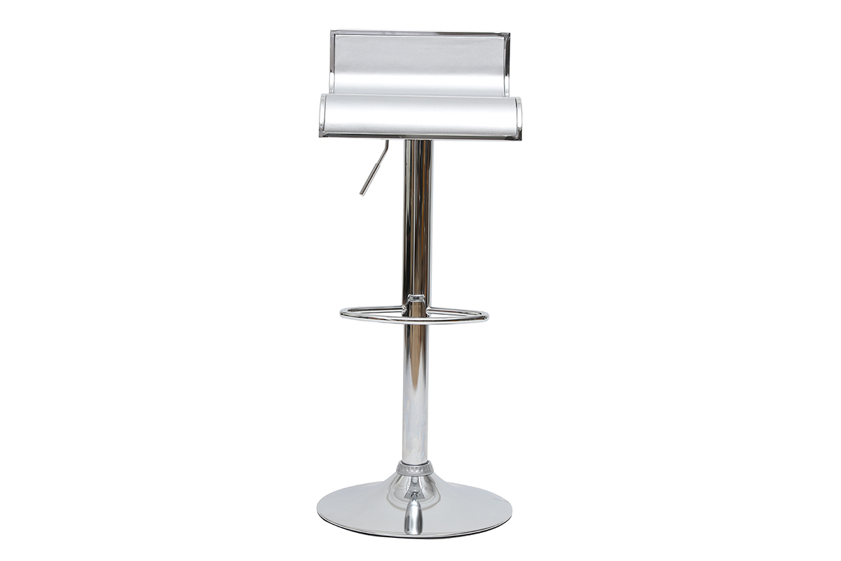 Tabourets de bar design argent WAVES (lot de 2)