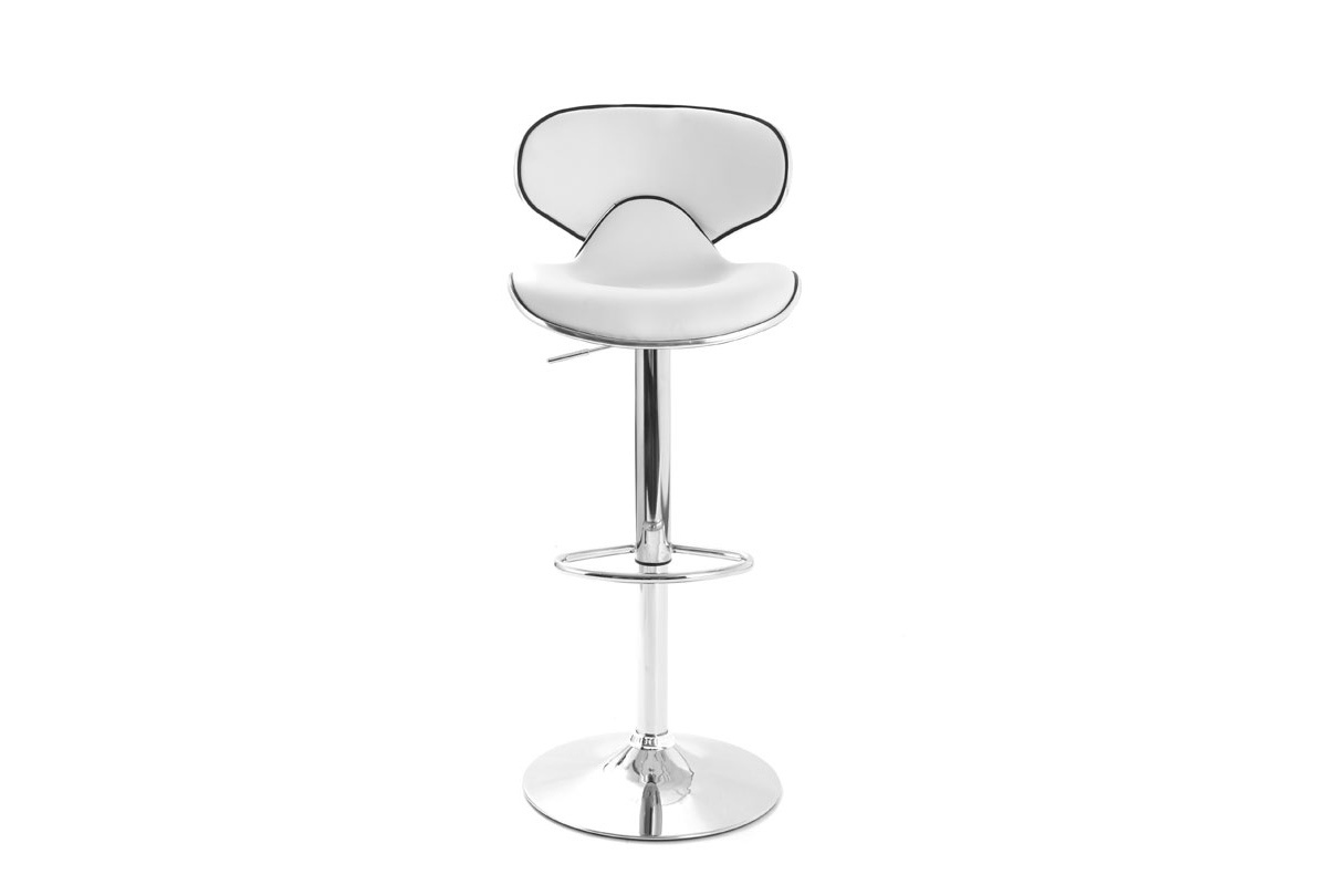 Tabourets de bar design blancs (lot de 2) PEGASE