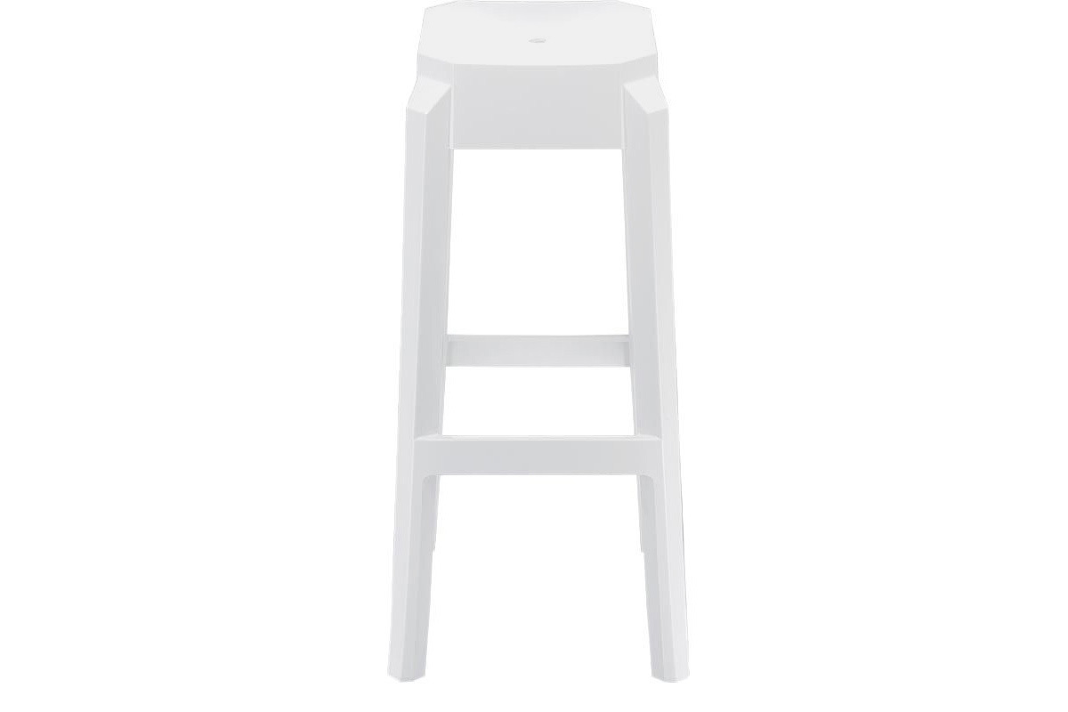 Tabourets de bar design blancs 75 cm (lot de 2) CLEAR