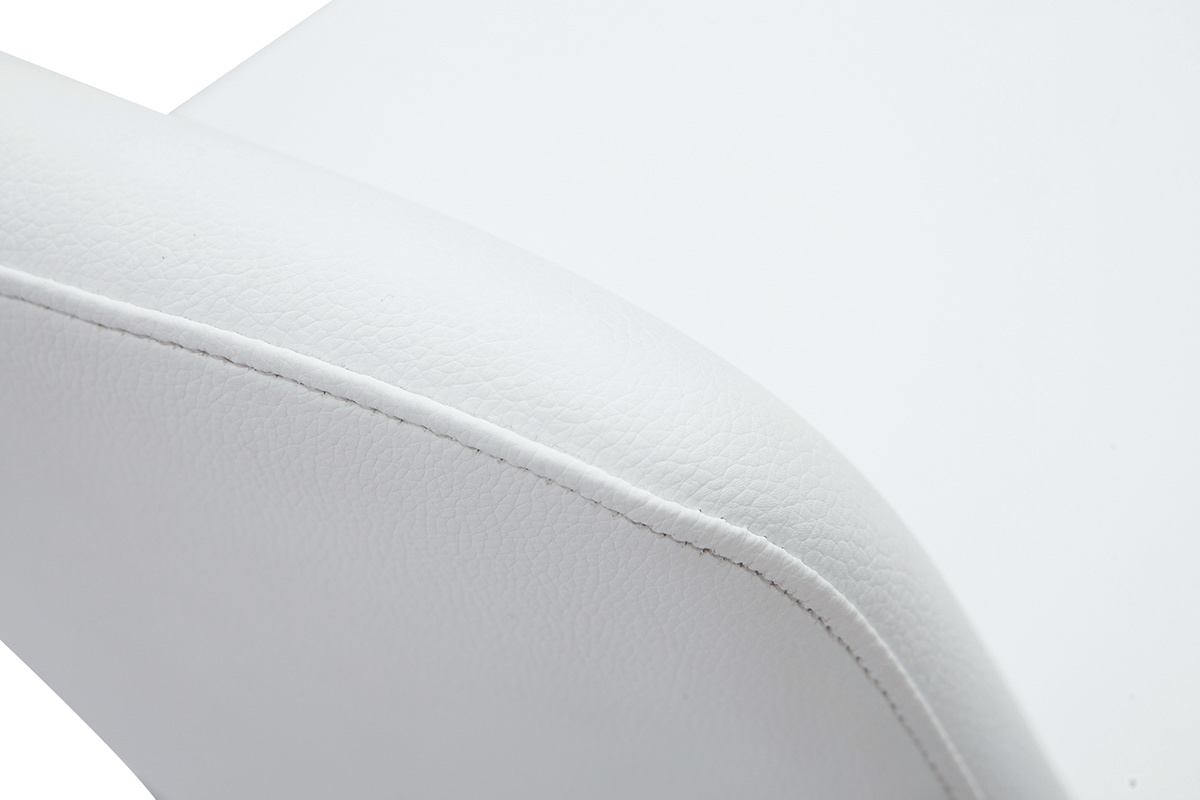 Tabourets de bar design blancs H66 cm (lot de 2) ARSENE