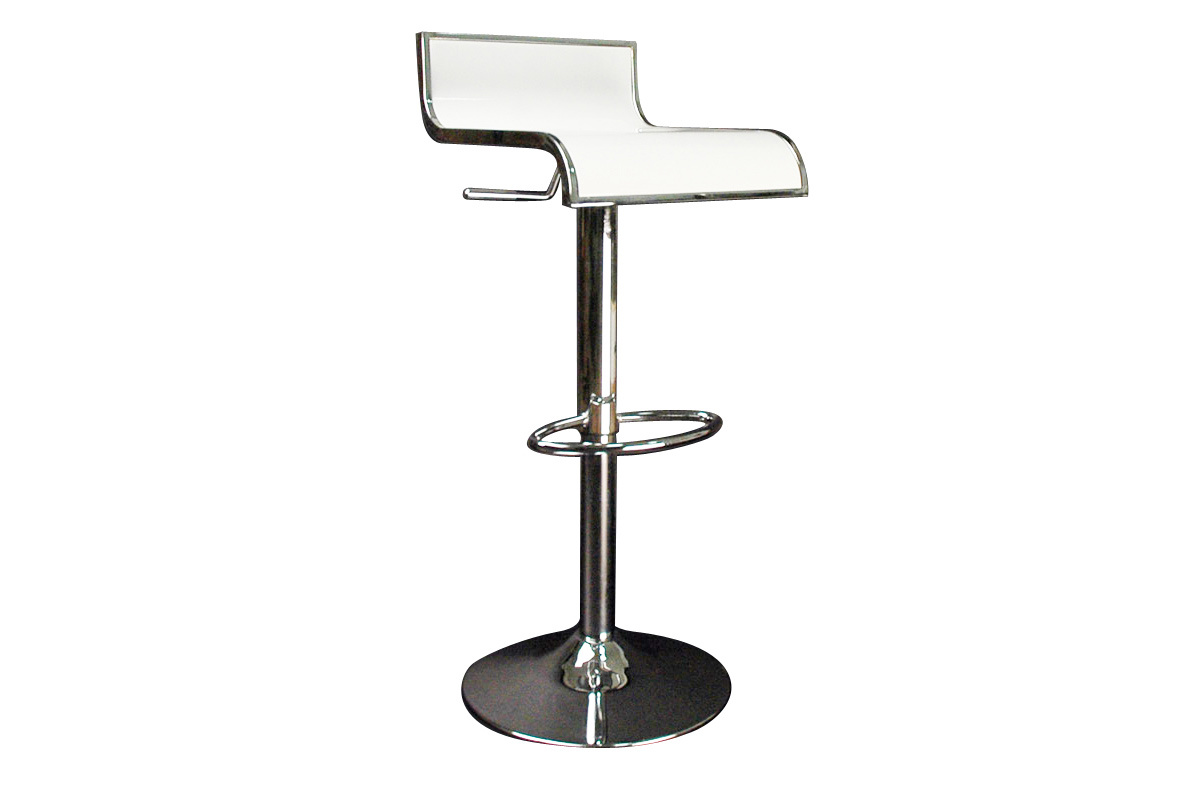 Tabourets de bar design blancs WAVES (lot de 2)