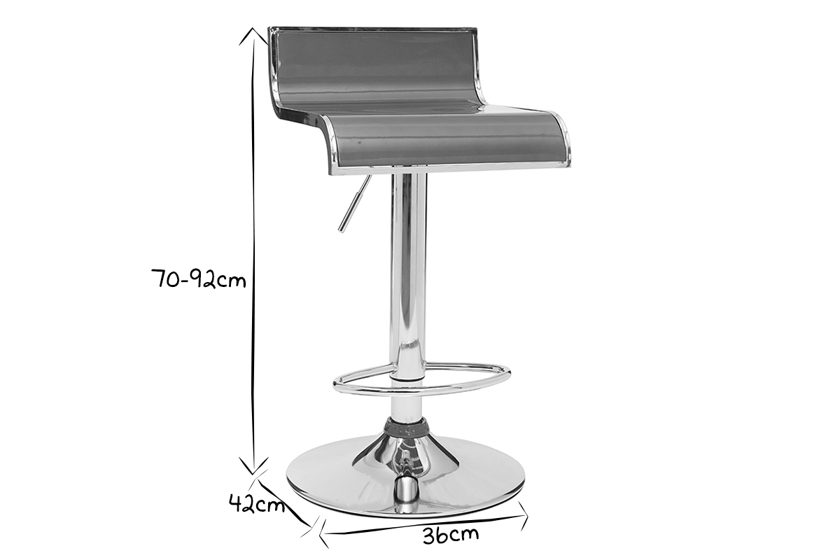 Tabourets de bar design blancs WAVES (lot de 2)