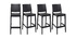 Tabourets de bar design empilables 75 cm noirs (lot de 4) CALAO