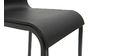 Tabourets de bar design empilables noirs H65 cm (lot de 2) KUPA