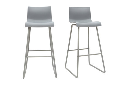 Tabourets de bar design gris 76 cm (lot de 2) ONA