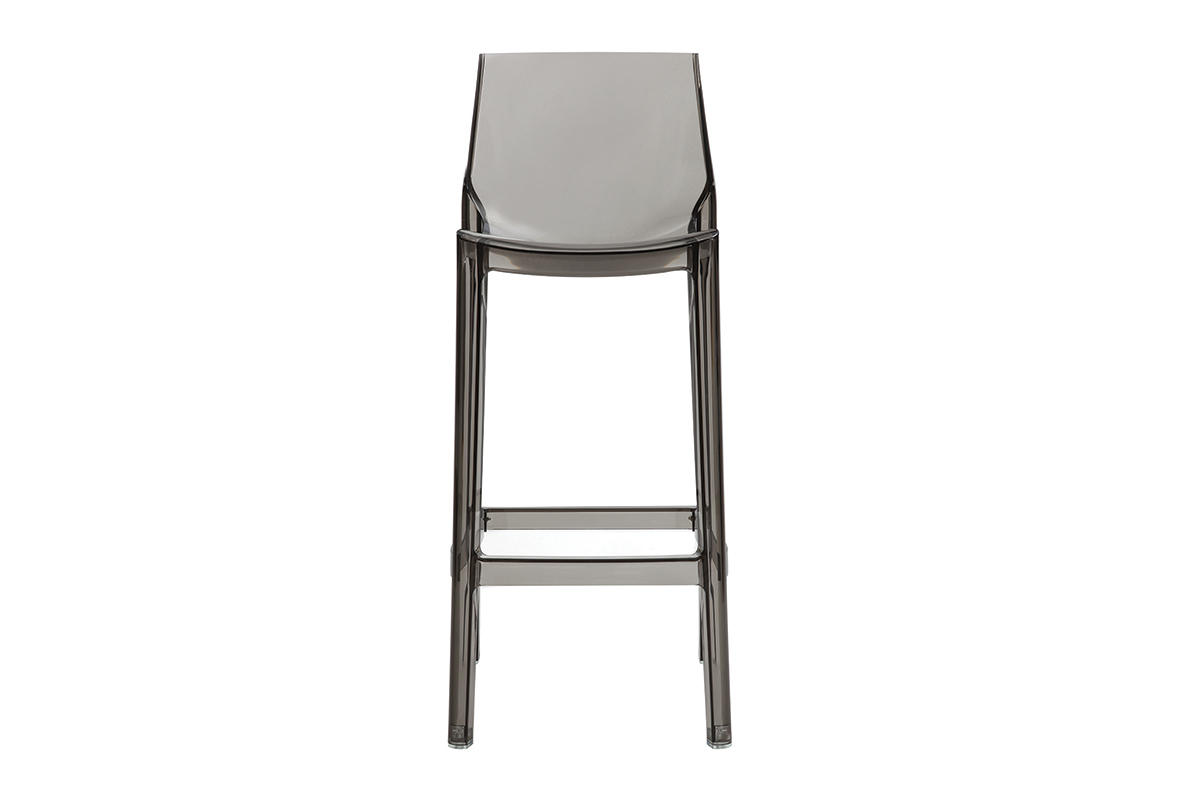 Tabourets de bar design gris fum� (lot de 4) YLAK