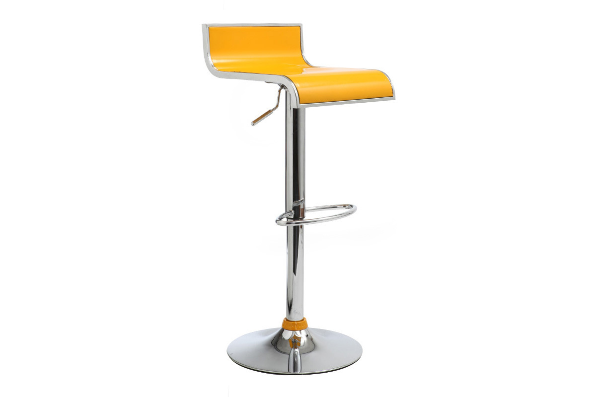 Tabourets de bar design jaunes WAVES (lot de 2)