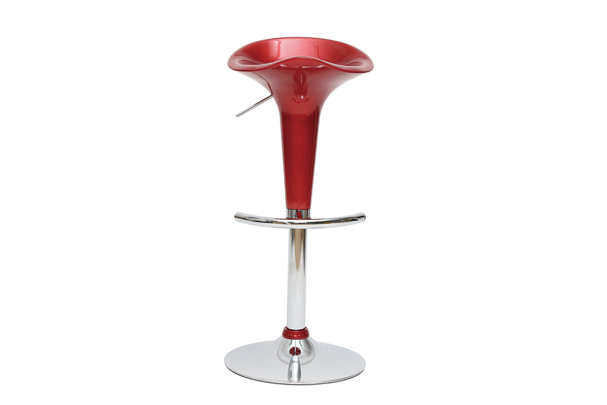 Tabourets de bar design lie de vin GALAXY (lot de 2)