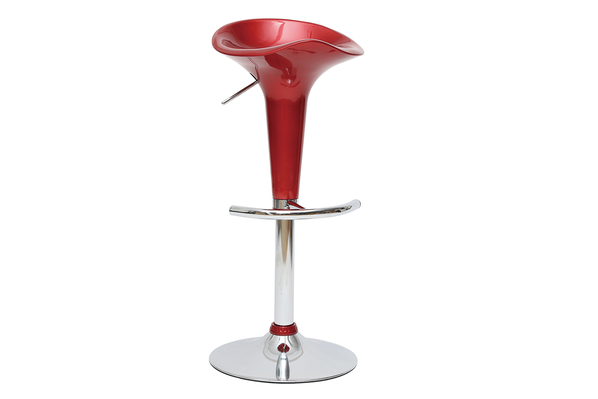 Tabourets de bar design lie de vin GALAXY (lot de 2)