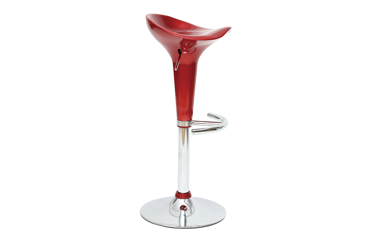 Tabourets de bar design lie de vin GALAXY (lot de 2)