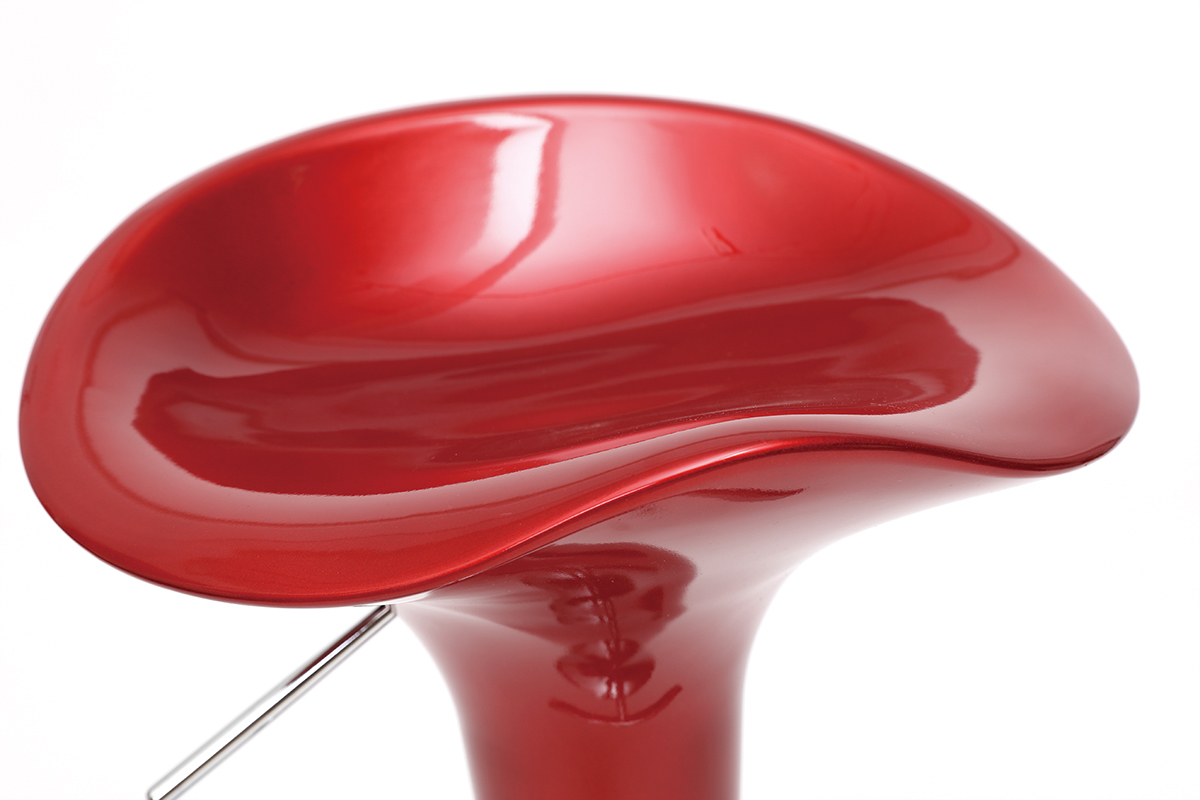 Tabourets de bar design lie de vin GALAXY (lot de 2)