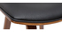Tabourets de bar design noir et bois foncé H69 cm (lot de 2) VASCO
