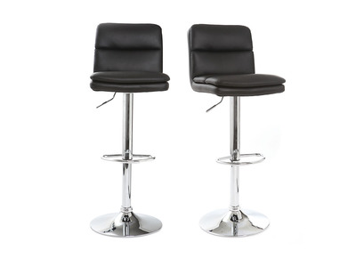 Tabourets de bar design noirs (lot de 2) CLARK