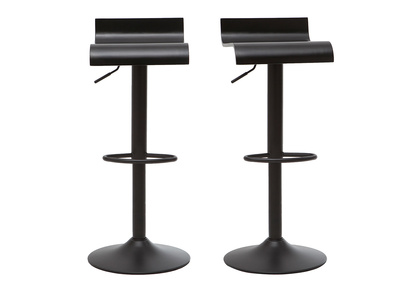 Tabourets de bar design noirs (lot de 2) SURF
