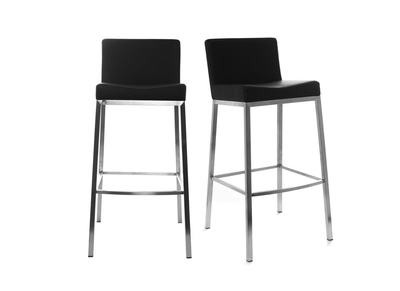 Tabourets de bar design noirs 76 cm EPSILON (lot de 2)