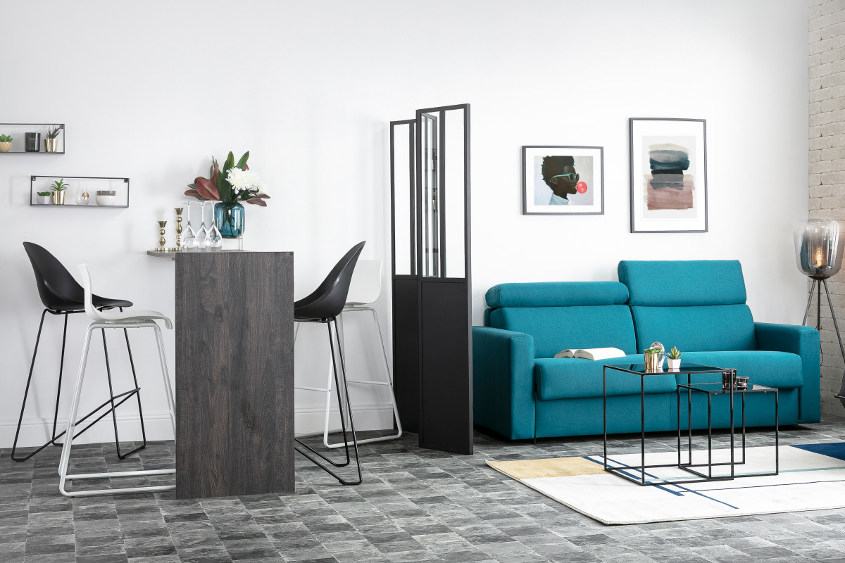 Tabourets de bar design noirs 77 cm (lot de 2) CONCHA