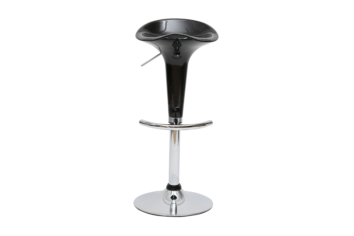 Tabourets de bar design noirs GALAXY (lot de 2)