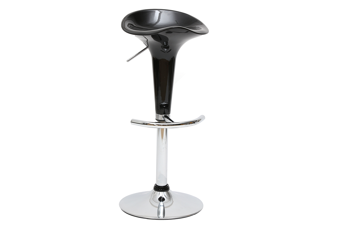 Tabourets de bar design noirs GALAXY (lot de 2)