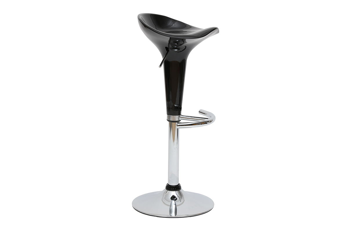 Tabourets de bar design noirs GALAXY (lot de 2)