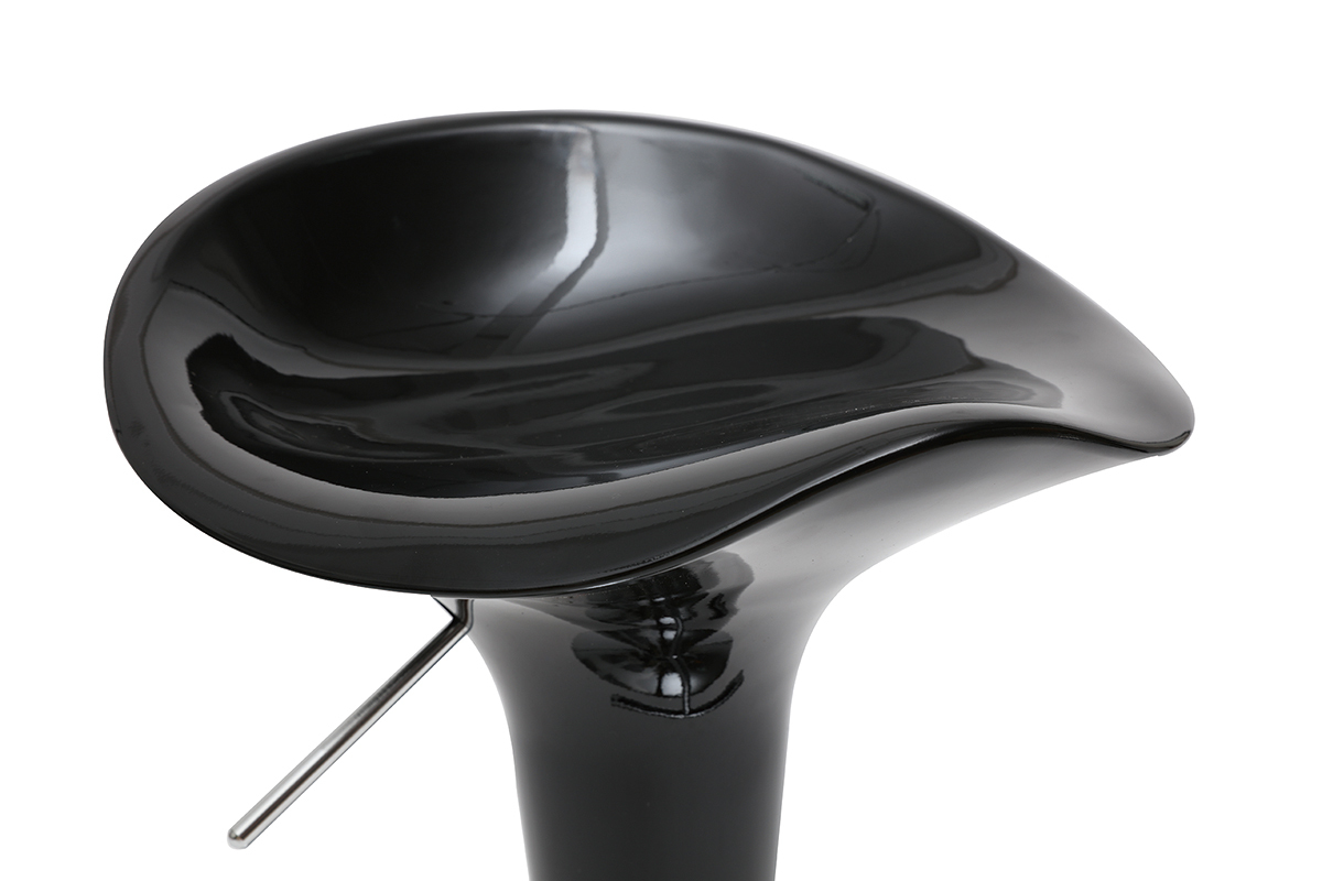 Tabourets de bar design noirs GALAXY (lot de 2)