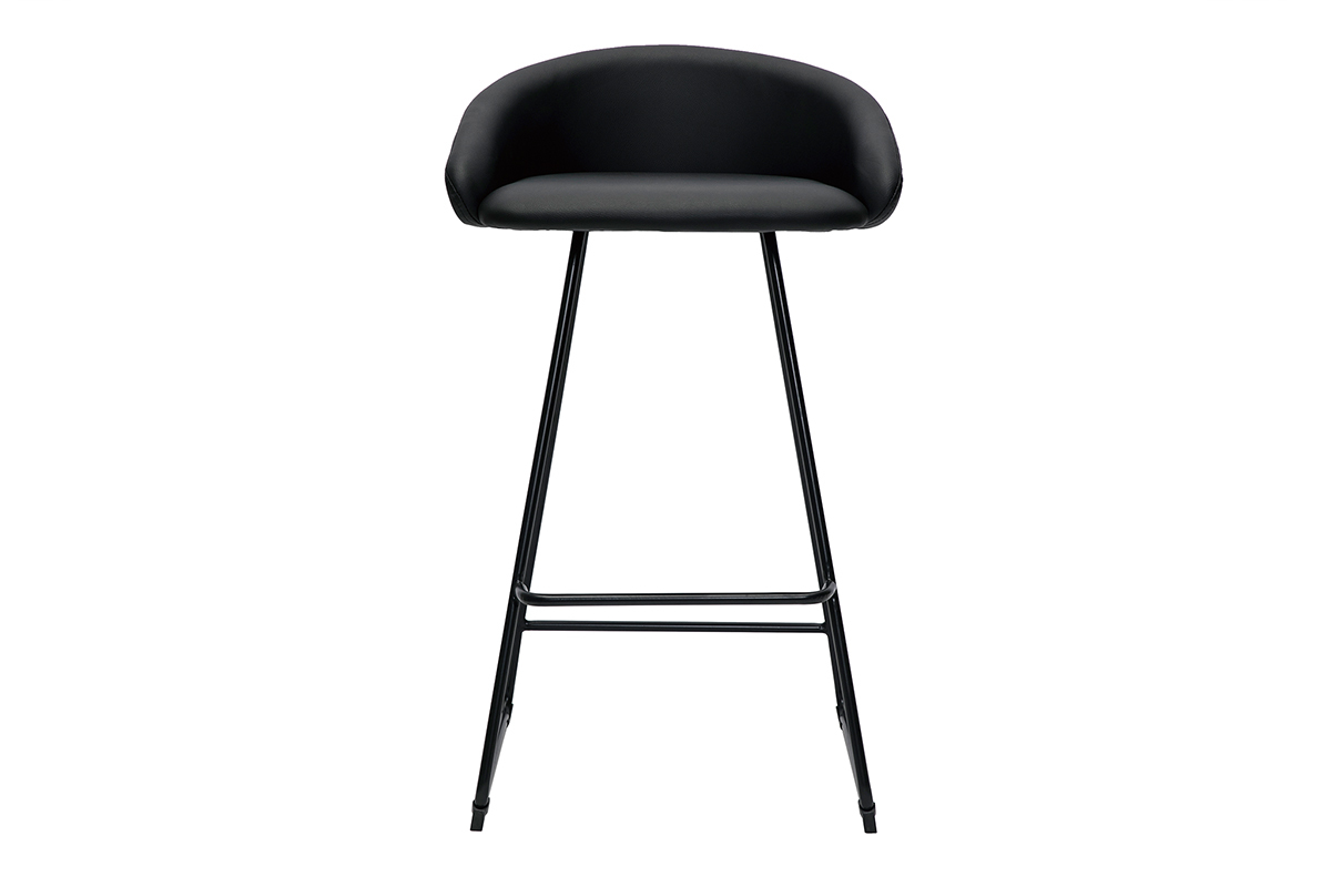 Tabourets de bar design noirs H69 cm (lot de 2) REYNOLD