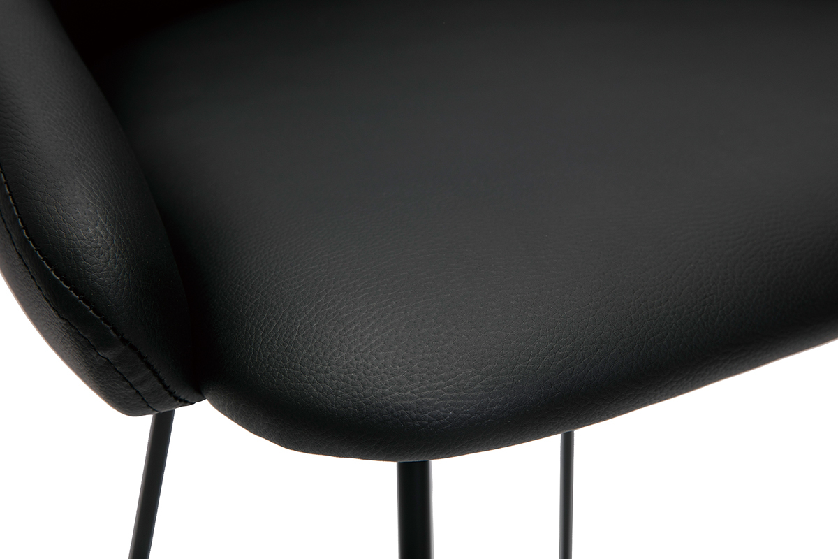 Tabourets de bar design noirs H69 cm (lot de 2) REYNOLD