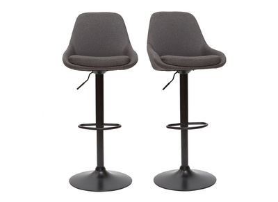 Tabourets de bar design réglables gris foncé (lot de 2) HOLO