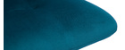 Tabourets de bar design réglables velours bleu pétrole (lot de 2) ESCAPE