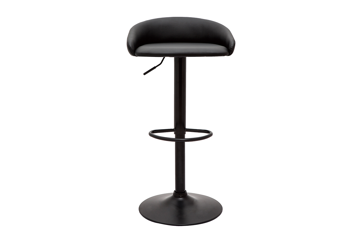 Tabourets de bar design relevables noirs (lot de 2) REYNOLD