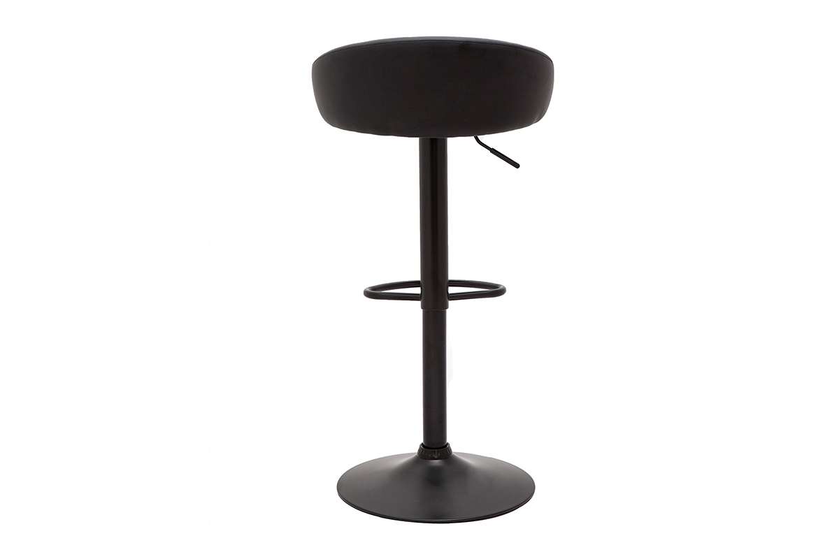Tabourets de bar design relevables noirs (lot de 2) REYNOLD