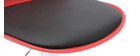 Tabourets de bar design rouge et noir (lot de 2) STEEVY