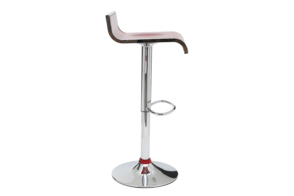 Tabourets de bar design rouges WAVES (lot de 2)
